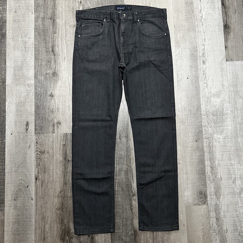 Patagonia Iron Clad Denim Jeans Grey Straight Leg Outdoor Hike Sz 35x32 Fit 37"